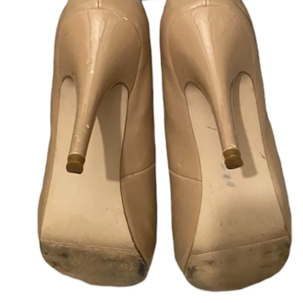Nude Beige Stiletto Steve Madden Girl Getta Round Toe Heel Platform Pumps Size 9